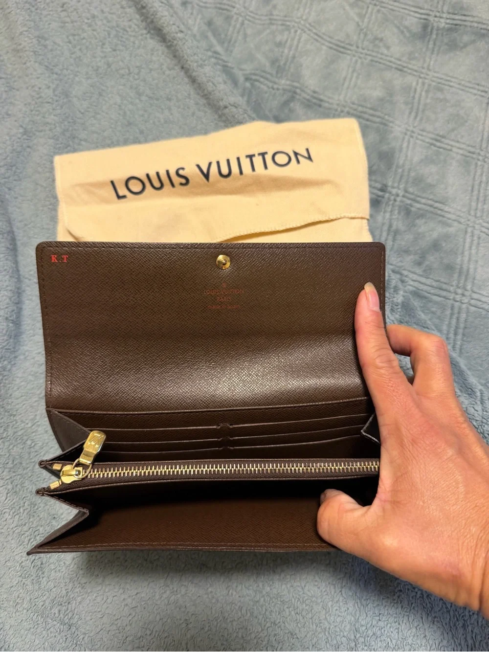 Louis Vuitton Damier Ébène Checkered Brown & Dark Brown Continental Wallet